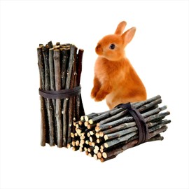 XLpeixin 200g Apple Sticks for Bunny Chinchillas,Small Animals Wood Chew Sticks,Wood Chew Toys for Rabbits Guinea Pig Hamster Gerbil Bunny(Thin7oz)