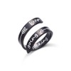 Engraving Inspirational Stacking Thumb Rings for Women Men Stainless Steel