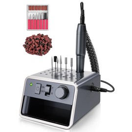 Beloving Electric Nail Drill Professional, 20000 RPM Electric Nail File for Acrylic Gel Nails, Nail Filer Efile Drill Kit for Dip Powder Builder Gel Nails Manicure Pedicure Tools for Home Use, Grey