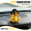 VAGCARS Funny Cowboy Rubber Duck Car Ornaments with Hat &