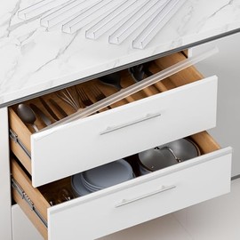 Protector de borde de gabinete (paquete de 6), protectores de borde de gabinete de PVC transparente de 24 pulgadas para puertas de armarios de cocina de 3/4 pulgadas de grosor, instalación deslizante