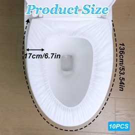 Lnngub 10 Packs Disposable Toilet Seat Covers, Toilet Seat Mat Waterproof Toilet Seat Covers Non Slip Individually Wrapped Toilet Seat Mats for Travel Hotel Hospital Airplane Public Restrooms