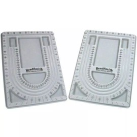 FindingKing 2 Grey Flocked Bead Stringing Design Boards Board Beading Trays 13"