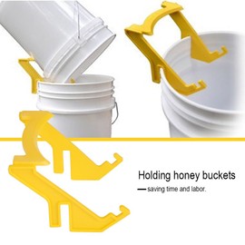 Zerodis Bee Honey Bucket Rack Frame Grip Holder Plastic for Easy Pouring Honey Beekeeping Beekeepers Tool