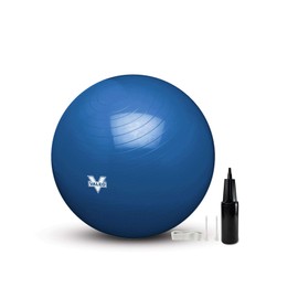 Valeo Exercise Body Ball - Professional Grade Anti-Burst Fitness, Balance Ball for Pilates, Yoga, Stability Workout & Training Physical Therapy, 65CM/26IN, BLUE