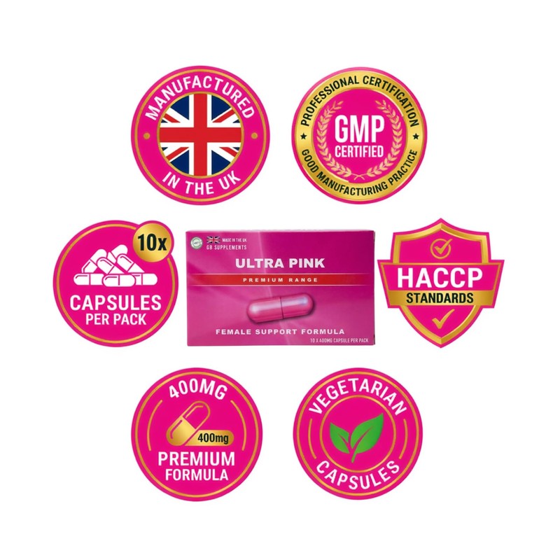 10 x 400mg NEW Advanced Formula -Ultra Pink Premium Female