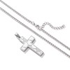 GLITTO Soccer Cross Necklace for Boys Men Stainless Steel Pendant
