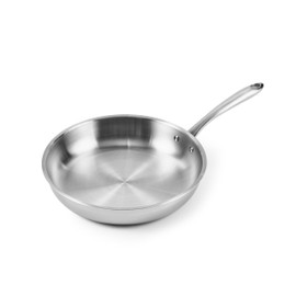 CHEF TOPF 5-Ply Stainless Steel Frying Pan, Full 5-Ply Clad, Brushed, Induction Cooking Pan, Oven Safe, Dishwasher Safe (12'' Stainless Steel Frying Pan)