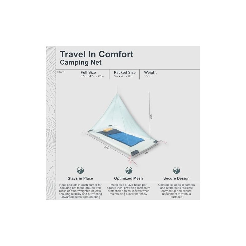 Cocoon 220x120 mosquito net