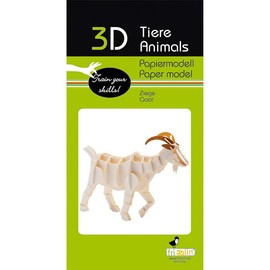 Fridolin 3D Paper Model Goat
