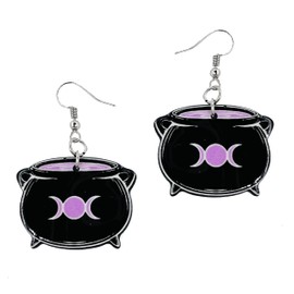 Cauldron Earrings - Witch Costume Earrings for Women - Spooky Jewelry (The Cauldron)