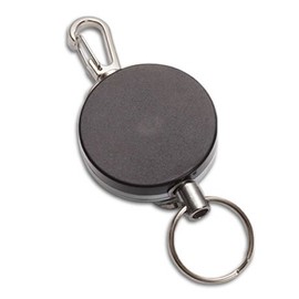 KOYOKOMA Key Reel, Key Chain, Keyring, Cord, Fishing, Camping, Outdoors, Stretchable, Stretchable Reel, Black