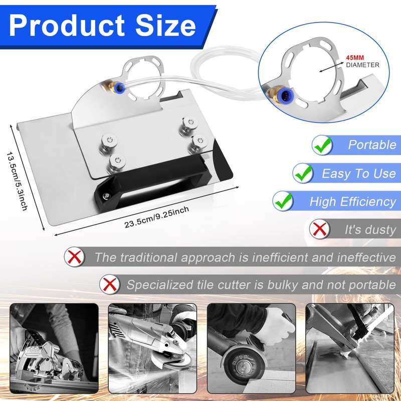 Angle Grinder Stand Set, 6pcs for Tile 45° Chamfer Cutting,