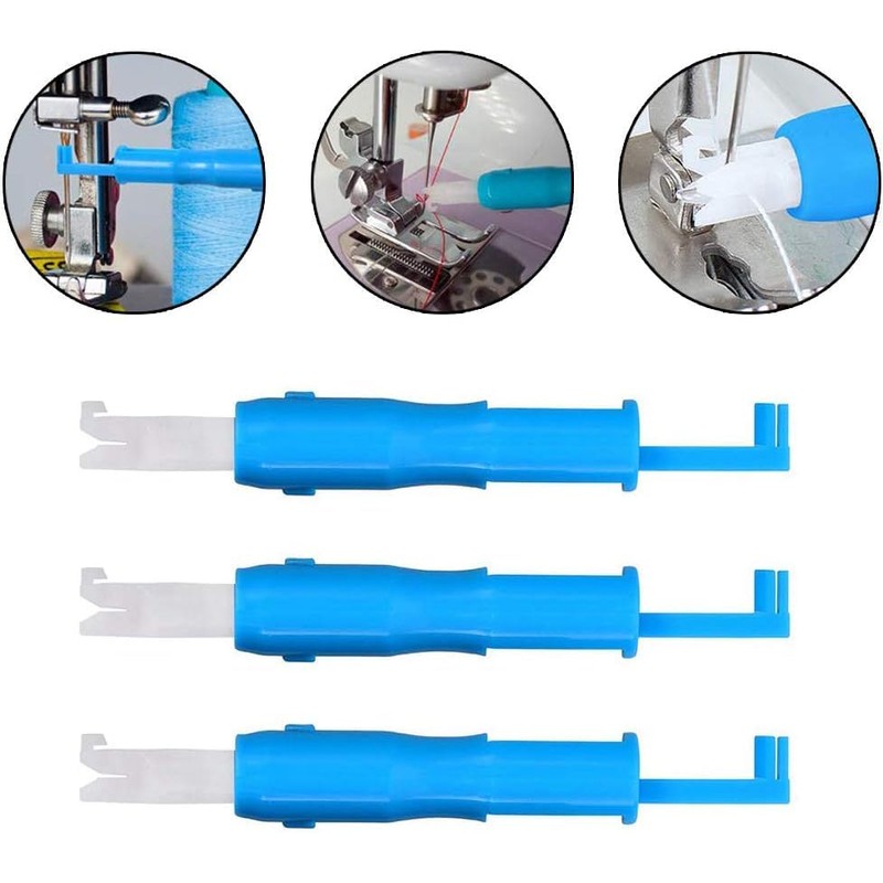 3Pcs Elderly People Automatic Sewing Machine Needle Threader Line Inserter