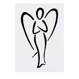 'Minimalist Angel' Temporary Tattoo - Water Resistant, Skin-Safe, Non-Toxic Transfer (TO00049532)