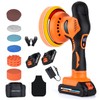 Cordless Car Buffer Polisher w/ 2x2000mAh 21V Batteries, 6 Inch