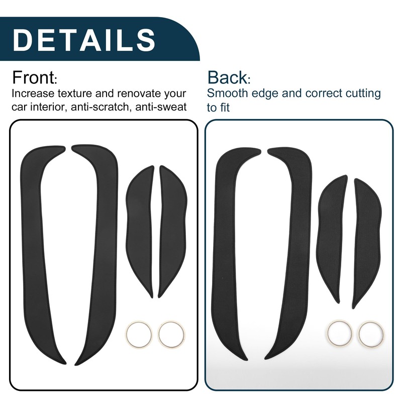 TUCKBOLD Auto-Tür Anti-Kick-Pad-Aufkleber aus Leder für Honda XR-V 2015-2019 Türkantenschutz
