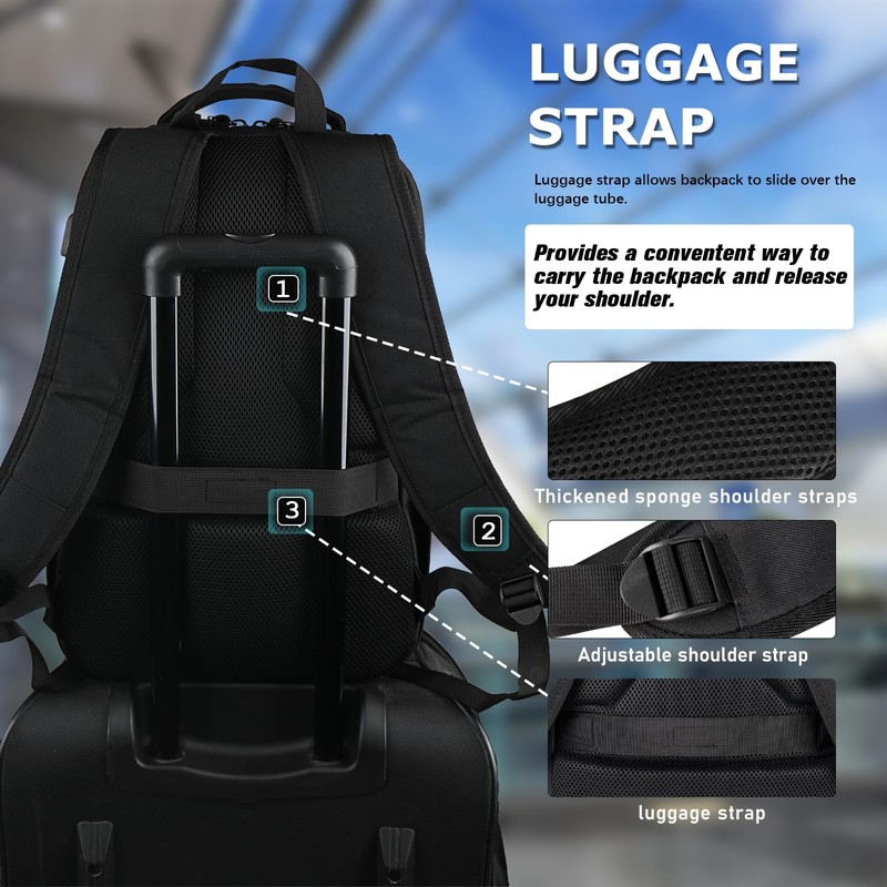 Goloni Multi-functional Travel Backpack, Large Capacity for Men Women Waterproof