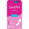 Carefree Panty Liners, Extra Long Liners, Unwrapped, Unscented, 100ct (Packaging
