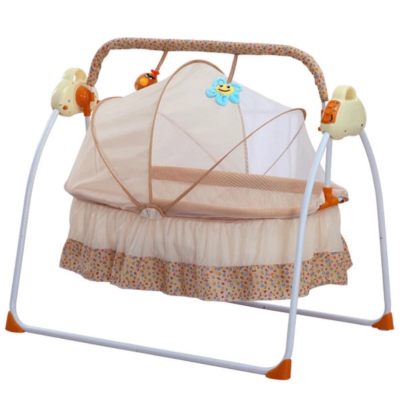 Automatic Rocking Chair Electric Baby Swing Bed Crib Music Cradle