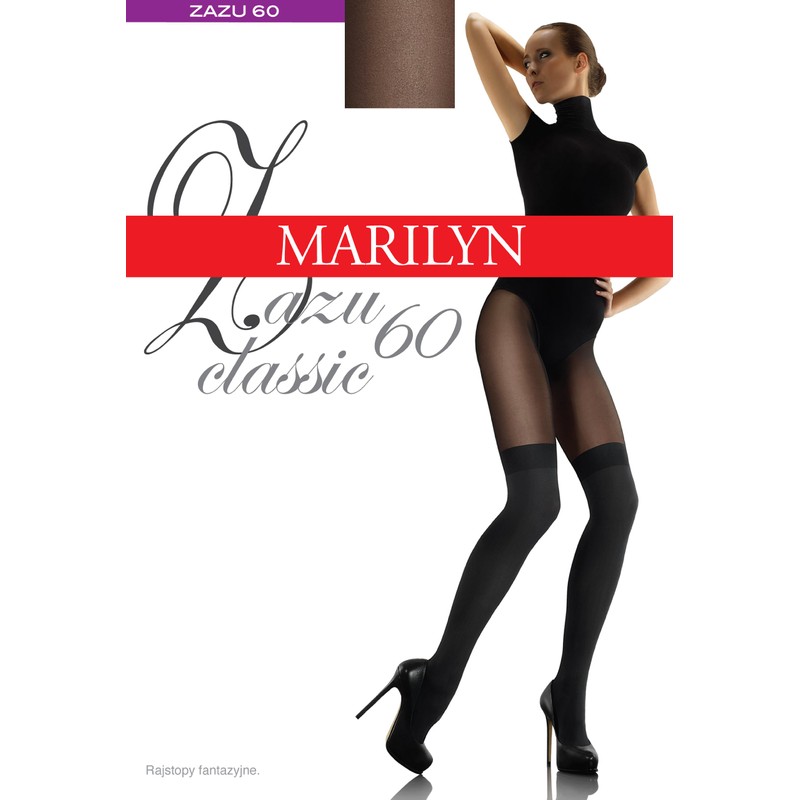 Marilyn 60 Denier Opaque Tights (Zazu Classic 60) - Black