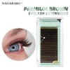 NAGARAKU Brown Color Eyelash Extensions 0.10mm C curl 7-15mm Mix