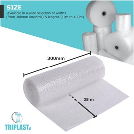 Triplast Roll of Bubble Wrap 300mm x 25-Metres Long