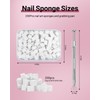 Hasakhi 200Pcs Soft Nail Sponges for Ombre, Nail Art Sponges