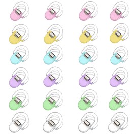 Potanro Colorful Plastic Binding Clips 24 Pcs Papers Files Materials Clips for Fixing Loose-Leaf Paper,Office Home School Applicable Students Teachers Essential School Supplies (1inch*1.6inch)