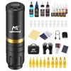 Tattoo Machine Kit Complete Wireless Tattoo Gun Kit, Rotary Adjustable