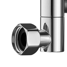 16-Inch Brass Shower Head Extension Arm Flexible Adjustable Angle Height Chrome Finish G1/2 Bathroom Faucet AccessoriesNumber of Bars: 2 Rods