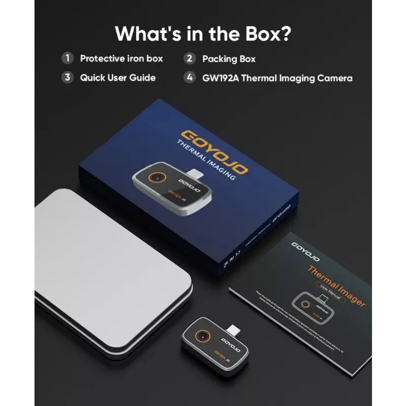 GOYOJO Thermal Imaging Camera for Android, 192x192 IR Resolution, USB-C