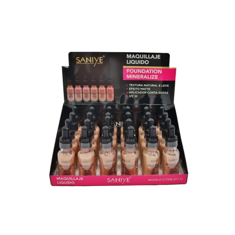 2 Maquillaje Liquido Alta Cobertura Matte Spf 30 Saniye