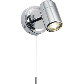 Knightsbridge 230V IP44 GU10 Single Spotlight, Polished Chrome