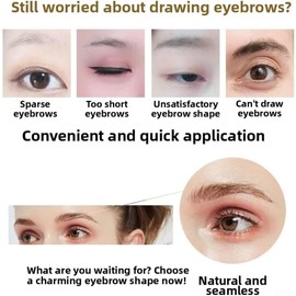 Tatuaje de Cejas for 6d Impermeable Realista Negro Tatuaje de(BROWN-03) Tecnología for 6d realista, acabado mate natural, resistente al agua, ideal para cejas escasas, color negro intenso