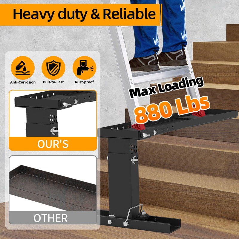 Upgrade Ladder Leveler for Stairs, Heavy-Duty Ladder Leveler for Extension