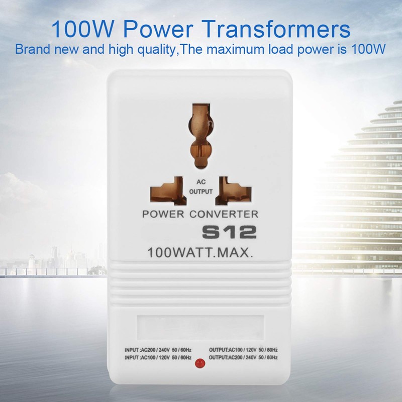 110V/120V to 220V/240V Voltage Converter, ABS CN Standard Plug Power