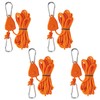 Pack of 4 Adjustable Rope Ratchet, 4 m Guy Ropes
