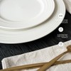 Square House New Bone China 12 Piece Dinnerware Set, Santorini