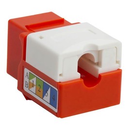 Cmple - Cat6 RJ45 Punch Down Keystone Jack - Orange