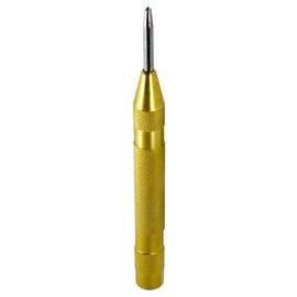 Universal Hobby 5" Brass Body High Tension Center Punch Spring-loaded Automatic Steel Tip