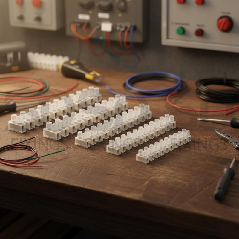 CED Electrical Connector Blocks 12 Way White Terminal Block Electrical