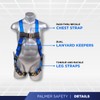 Palmer Safety 1D Full Body Safety Harness & 6' Safety