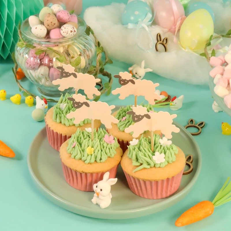 PME Easter Cupcake Toppers - Sheep, Set of 24