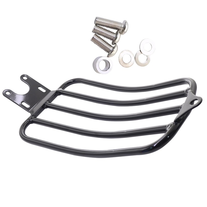 Black Tubular Solo Fender Rack Luggage Storage Rack for Indian