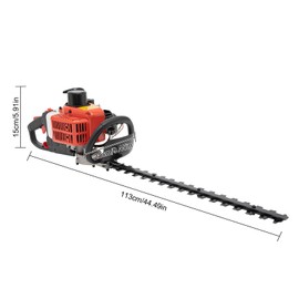 22.5CC Grass Trimmer,2-Stroke Engine Gas Lawn Mower,Double-Edged Hedge Machine with Handle Swivel Angle,25.59In Mowing Width, Grass Trimmer&Edger for Sawing Lawn Edges, Lawns, Weeds,High Hedges,Etc