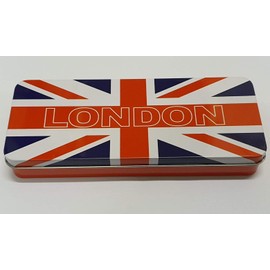 Souvenir Pencil Box - Union Jack and London Printed Pencil Case Made of Tin
