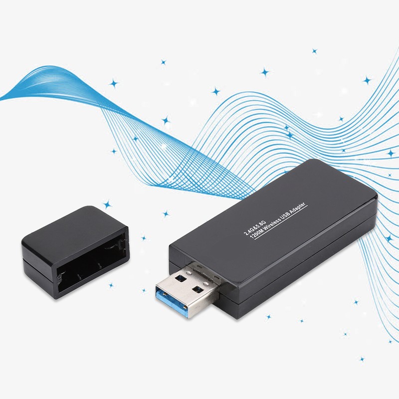 Mini Powerful 1200M Dual Frequency Wireless Network Card USB3.0 Interface
