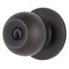 BRINKS Transitional Keyed Entry Door Knob - Tuscan Bronze Exterior