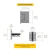 Brixwell Shower Door Wall Mount Hinge with Full Back Plate,
